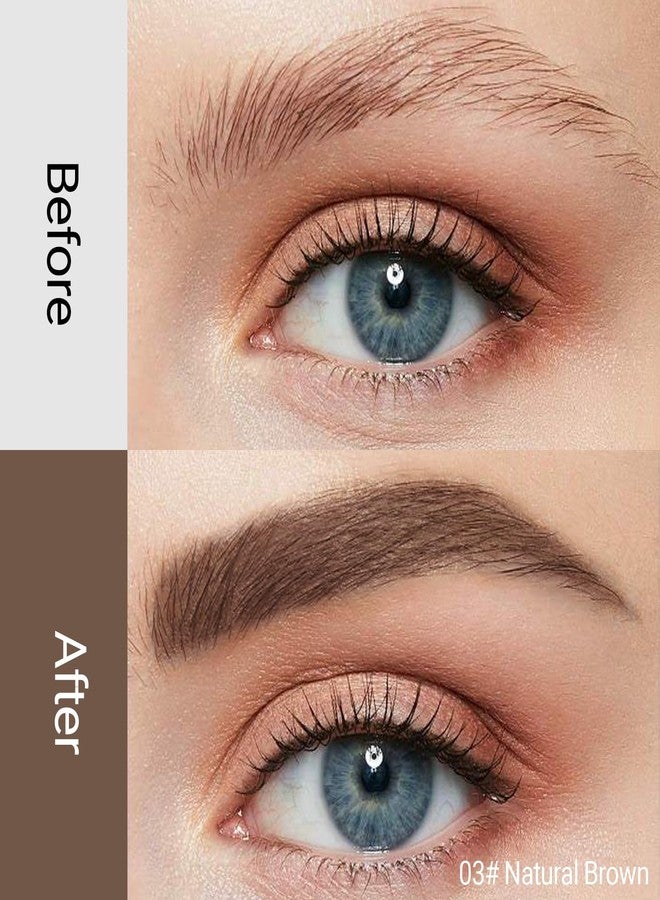 إريندي جل الحواجب الملون من إيريندي، قطعتان، فرشاة دقيقة قابلة لتعديل الزاوية، جل حواجب ملون، ماسكارا حواجب مقاومة للماء تدوم طويلاً ولا تتلطخ، لون حواجب طبيعي، 03 بني طبيعي - Image 2